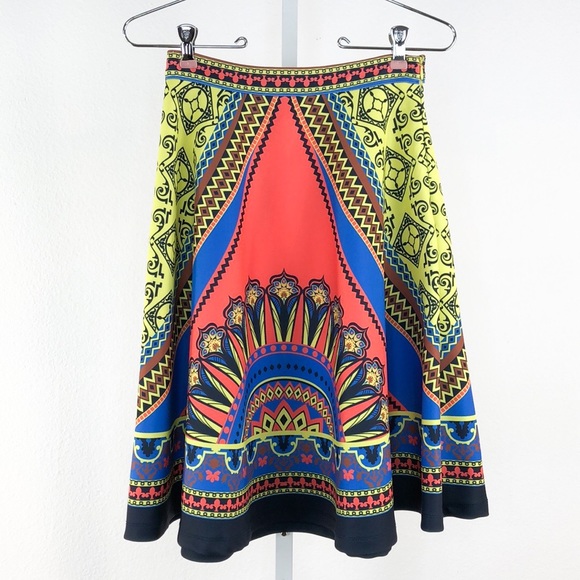 Flying Tomato Dresses & Skirts - Flying Tomato Yellow Blue Multi Color Print Skirt